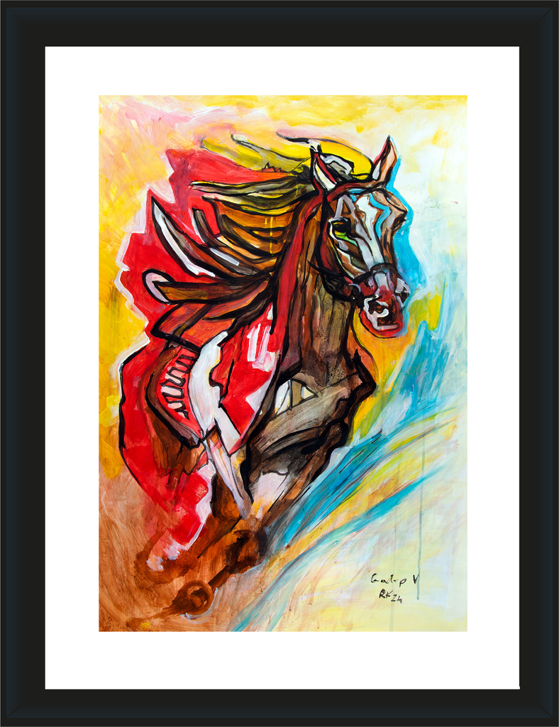 a painting of a horse